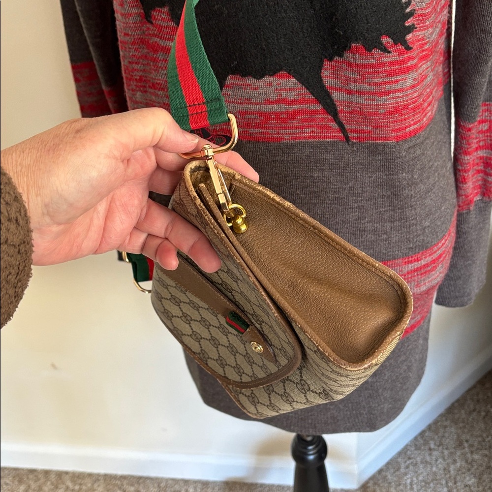 Gucci Ladies Sherry Line Monogram Clutch/Shoulder bag-VINTAGE - Picture 4 of 16